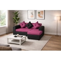 Genérico - Sofa Marcia Tela Negro Burdeo