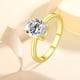 thumbnail image 2 of Anillos Ovalados de Moissanita de 2 Quilates Color D VVS1 Anillos de Compromiso de Oro para Mujer Anillo de Diamante de Plata Esterlina 925 Talla 5-9, 2 of 7