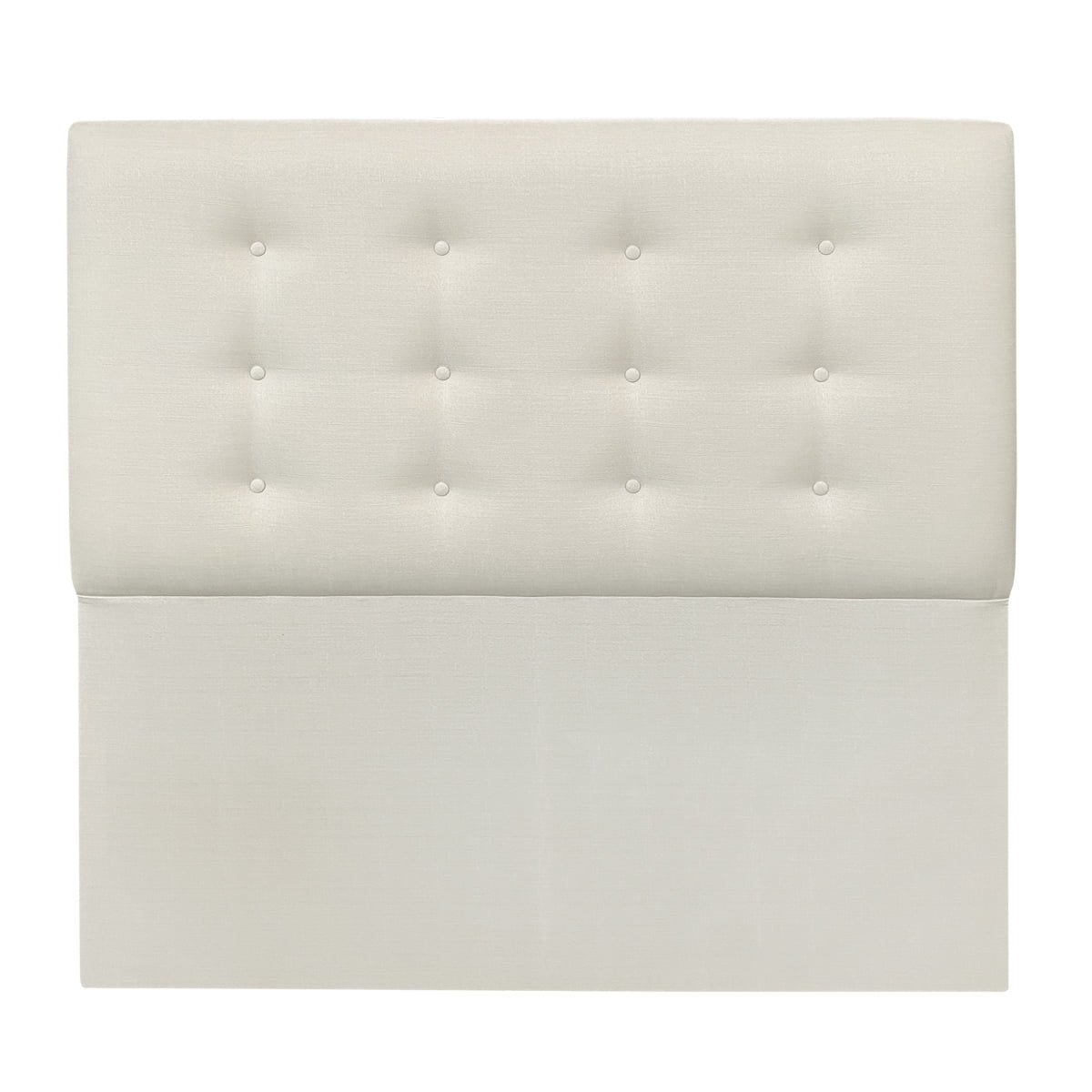 Espacio Hogar - Respaldo Botone Premium Super King Lino Crema