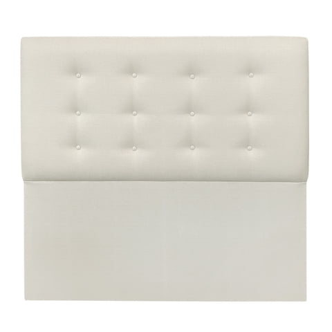 Espacio Hogar - Respaldo Botone Premium Super King Lino Crema