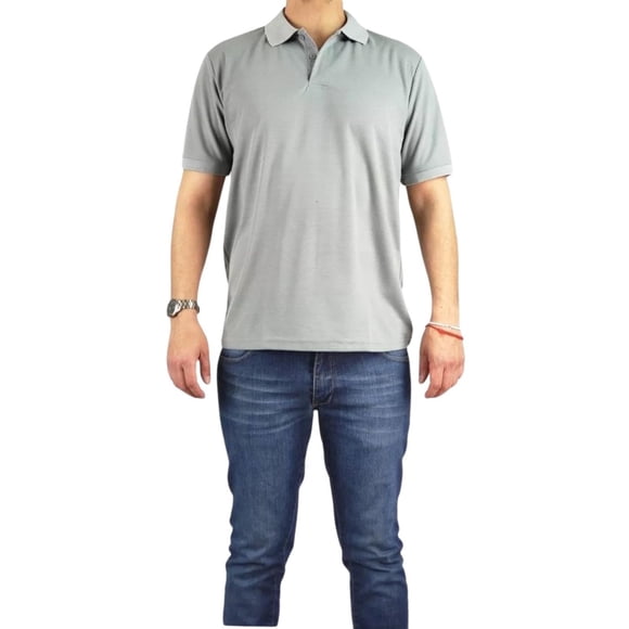 Polera Piqué Hombre Textura Suave Botones 001