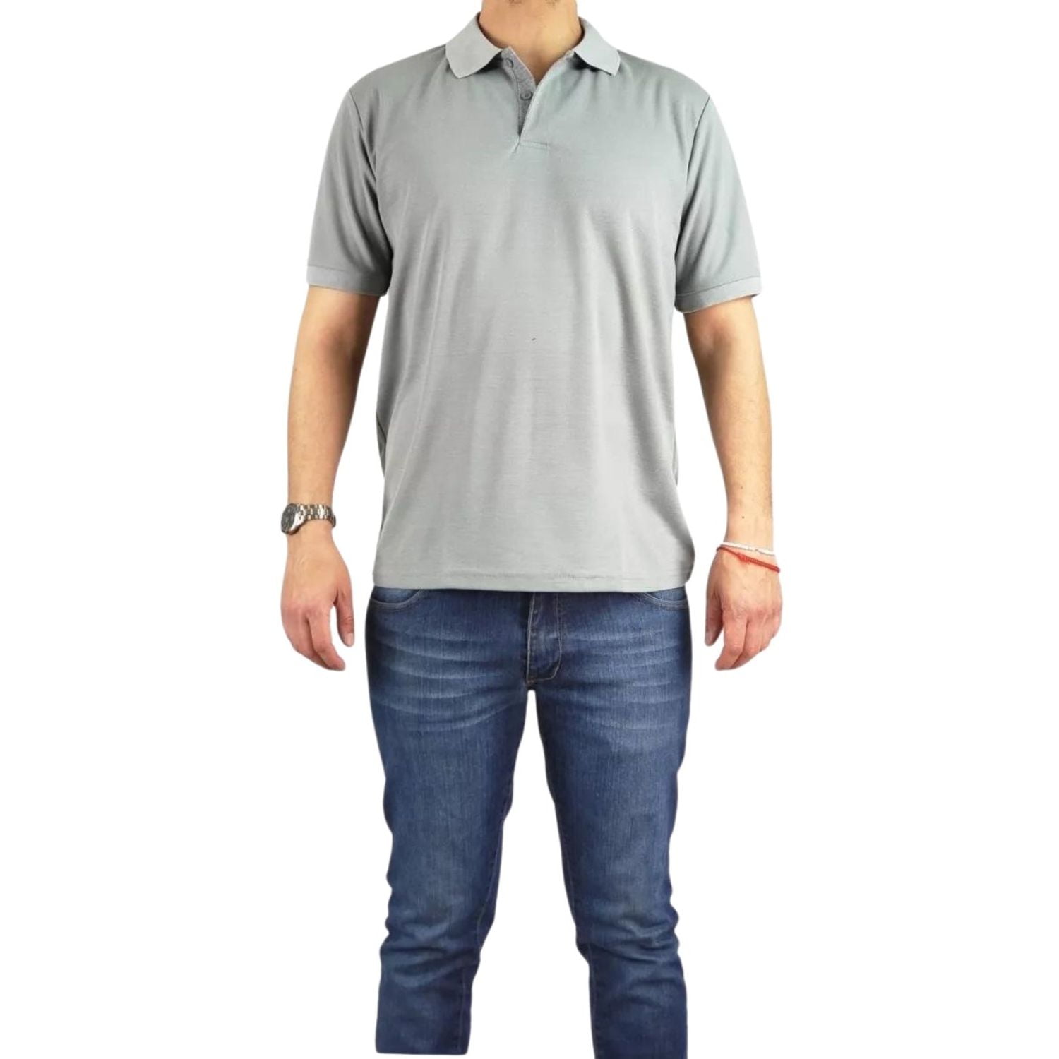 Likeshop - Polera Piqué Hombre Textura Suave Botones 001