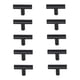 thumbnail image 1 of Juego de 10 tiradores en T Quinn mate negro elegante Decor, 1 of 6