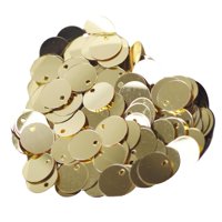Magideal - 300 Uds. Lentejuelas Sueltas Redondas Planas De 10Mm, Lentejuelas Planas Sueltas, Lentejuelas Para Manualidades, Suministros De Apliques Para Tocado Luz De Oro