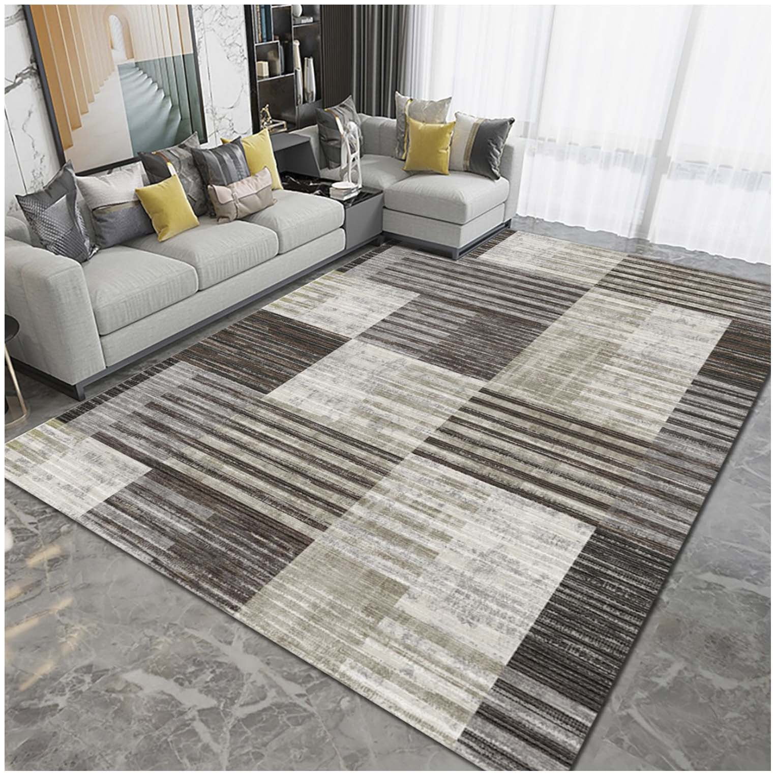 Genérico - Alfombras Lisas Con Diseños Efecto 3d 200x240 Cm Md05