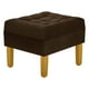 thumbnail image 4 of Sofa Retro 3c + 2 Pouf Felpa 01 Chocolate, 4 of 6