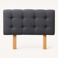 Ethan Desing - Respaldo 2 Plazas Botón Repujado Gris Grafito