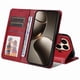 thumbnail image 3 of Funda Billetera para Xiaomi 15T Pro con Porta Tarjetas y Soporte Ajustable Rojo, 3 of 5