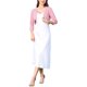 thumbnail image 2 of INSPIRA CHIC 3/4 mangas encogimientos para mujeres recortadas bolero encogimiento de hombros abierto frente cárdigan suéteres fiesta clubwear M rosa, 2 of 6