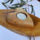thumbnail image 3 of Portavelas tealight de madera de olivo en forma de corazón, artesanía de Tierra Santa, 3 of 8