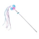 thumbnail image 1 of Funny Cat Teaser Wand Long Rod Cat Juguete Interactivo Con Bolas De Felpa Y Campana Azul Rosa, 1 of 5