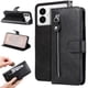 thumbnail image 3 of Funda tipo cartera para Samsung Galaxy S26 Edge con bolsillo con cremallera y ranuras para tarjetas – Función de soporte Negro, 3 of 5