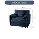 thumbnail image 1 of Oversized 41.73" Sofa Chair, Modern Upholstered Armchair with 1 Toss Pillow, Modular Sectional Sofa for Living Room, Deep Seat Reading Sofa for Bedroom Apartment, DIY Combination Chenille,Blue, 1 of 3