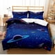 thumbnail image 1 of Blue Cartoon Planet Quilt Duvet Cover Set Bedroom Decor Soft Double3-Piece Bedding Set, 1 of 5