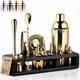 thumbnail image 1 of Kit Bartender Barillio Gold de acero inoxidable, 23 unidades, con soporte, 1 of 7