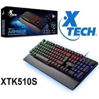 Teclado Gamer Xtech Armiger Xtk-510S Español Con Luz Led Vtd Negro