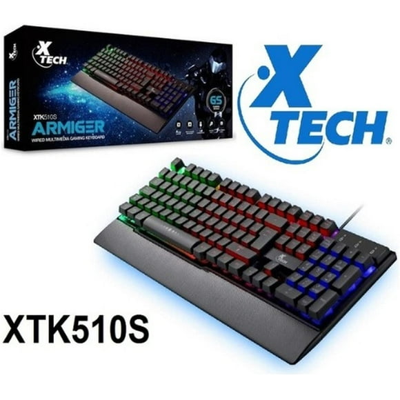 Teclado Gamer Xtech Armiger Xtk-510s Español Con Luz Led Vtd negro