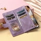 thumbnail image 2 of Premium Leather Phone Case with Zipper Wallet & Lanyard for Samsung S23 Ultra S22 S21 Ultra S20 FE Plus A54 A53 A52 A52s A51, 2 of 3