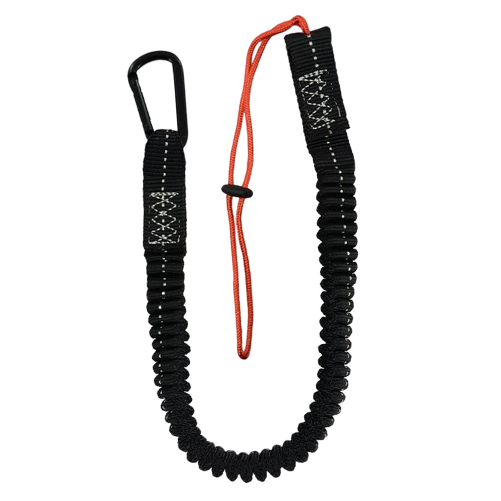 Magideal - Herramienta Cordón Clip Cuerda Elástica Correa Con Hebilla Correa Autoblocante Mosquetón Cordón De Choque Tapón Telescópico Para Senderismo Montañismo Anillo D