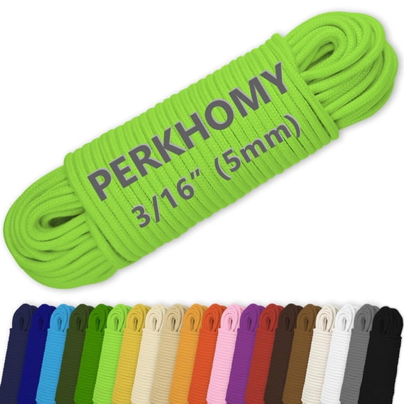 Cuerda de algodón PH PERKHOMY 5 mm 30 m trenzado diamante verde claro
