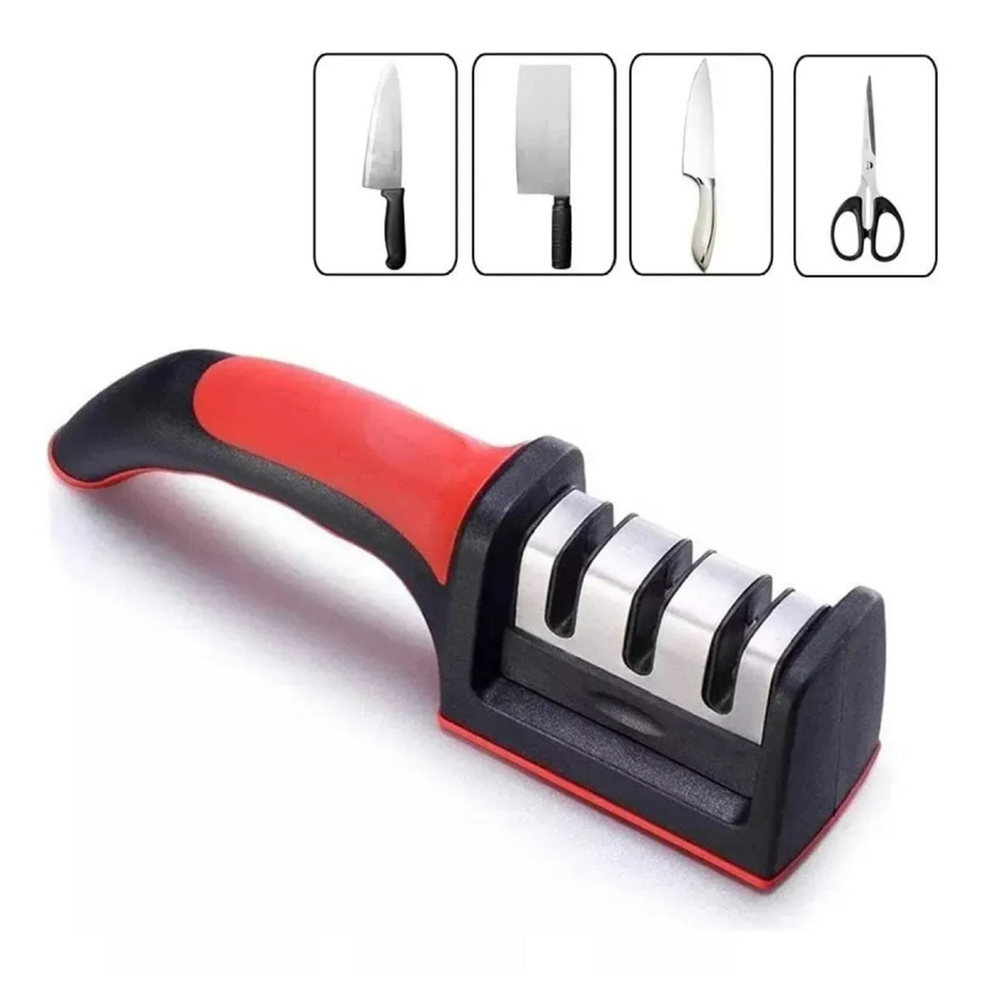 Genérico - Afilador De Cuchillos Manual 3 Etapas Amolador Cocina