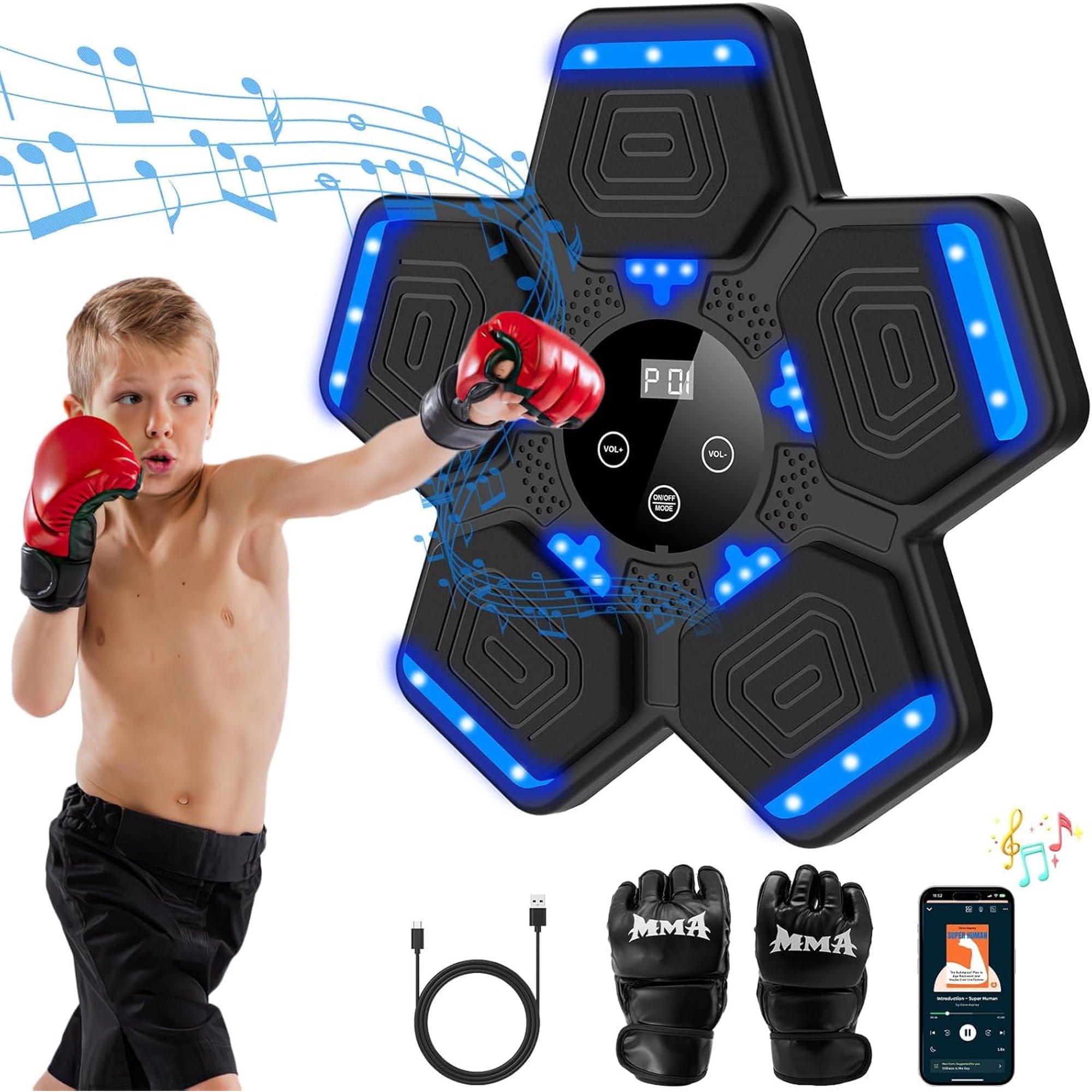 Máquina De Boxeo Musical Lolbox 2025 Con Guantes Para Adultos Y Niños
