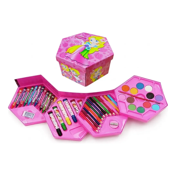 Set de Arte Creativo Hexagonal de 46 Piezas