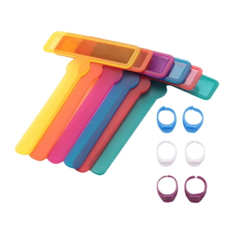 Magideal - 6 Ppc Strips De Lectura Guiados, Lectura De Tiras Guiadas Para Lectores Tempranos, Herramientas De Dislexia Reutilizables Para Niños, Destacado De Los