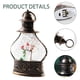 thumbnail image 5 of Bolas de nieve navideñas con forma de farol, bola de nieve cilíndrica con purpurina, bolas de nieve navideñas de bronce, linterna con decoración de muñeco de nieve y árbol de Navidad., 5 of 5