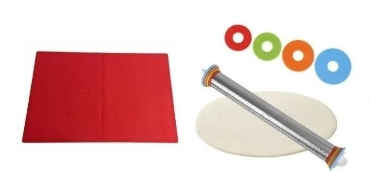 Genérico - Tapete De Silicona 62X42Cm + Uslero Ajustable Fondant 45Cm