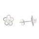 thumbnail image 1 of Aros de Plata 925 Figuras de Flor Pequeña con Perla, 1 of 3