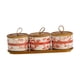 thumbnail image 3 of Jarra De Almacenamiento Sellado De Cocina De Bote De Bocadillo Para Mascotas De Café Grans De Café Rojo 3 Frasco Y Bandeja, 3 of 5