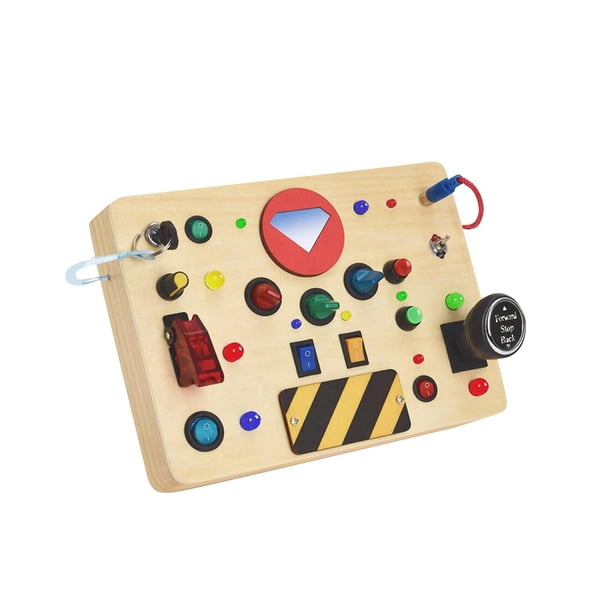 Tablero De Interruptores LED Actividades Enseñanza Prop Juguete Educativo Temprano Para Niños Pequeños