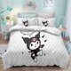 thumbnail image 1 of Bed- Duve-t Cov-er Anime- Cartoon Kuromi Melody -Kawaii Bed-ding Sets 3D Lightw-eight 3 Piece C-omforter Sets 1 Duvet -Cover and 2 -Pillow Shams for Boys Girl, 1 of 5