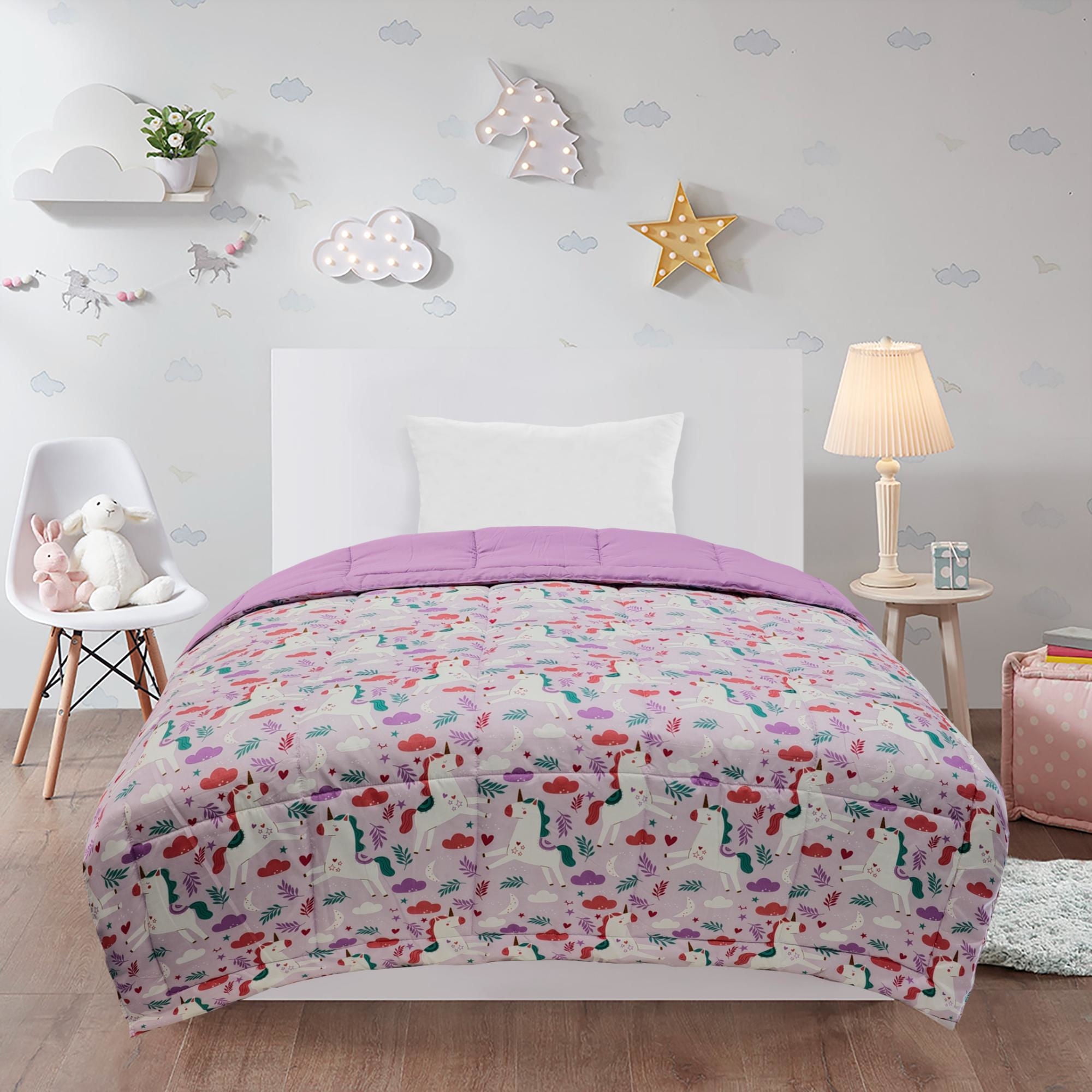 Haus Kids - Plumón Niña Unicornio 1.5 Plaza Tejido Cepillado Poliéster