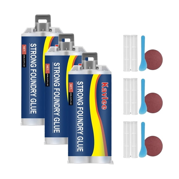 Pegamento KAVLEE para Reparación de Fundición 85 ml Kit 3 en 1 Alta Temperatura