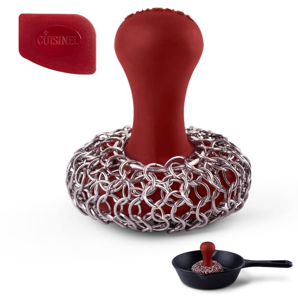 Limpiador de utensilios de cocina Cuisinel, estropajo de malla de hierro fundido