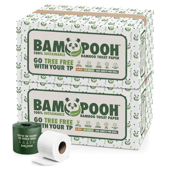Papel Higiénico Bampooh 3 Capas de Bambú 48 Rollos
