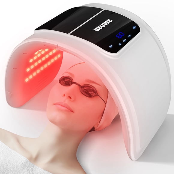 Máscara de terapia de luz roja Beuwe LED de 7 colores para rostro y cuerpo