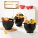 thumbnail image 5 of Colador De Metal Con Mango De Madera 5 5 L Negro Mate, 5 of 7