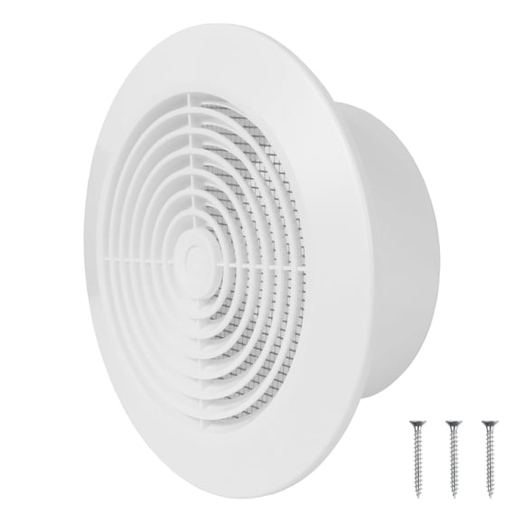 Cubierta redonda para ventilación de techo Repa Market de 12.7 cm, blanca, con malla