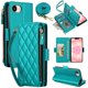 thumbnail image 1 of Para iPhone 17e / iPhone 16e Funda Tipo Billetera con Bloqueo RFID, Funda de Teléfono Tipo Bolso Cruzado con 9 Ranuras para Tarjetas, Bolsillo con Cierre y Correa Desmontable, Verde, para iPhone 17e, 1 of 9