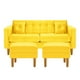 thumbnail image 1 of Sofa New Retro 3c + 2 Pouf Felpa 04 Amarillo, 1 of 6