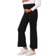 thumbnail image 4 of Pantalones de Maternidad INSPIRE CHIC Sobre el Vientre Ajustables de Cintura Alta Pantalones Acampanados de Soporte Suave y Elástico para el Vientre Pantalones Casuales S Negro, 4 of 6