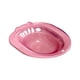 thumbnail image 4 of Baño de asiento para ancianos, bidé para mujeres, baño de cadera portátil con orificios de drenaje para bordes de inodoro de varios tamaños, redondo, Rosa, 4 of 5