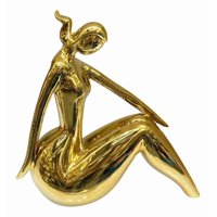 Genérico - Figura Decorativa Estatua Silueta Mujer Sentada Jhn