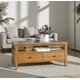 thumbnail image 1 of Mesa de Centro "Nordik View" Mesa de Living de Madera y Vidrio - Natural - 100x55x50 cm, 1 of 3