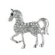 thumbnail image 3 of La moda de las mujeres de cristal de aleación de diamantes de imitación animal caballo broche pines plata, 3 of 3