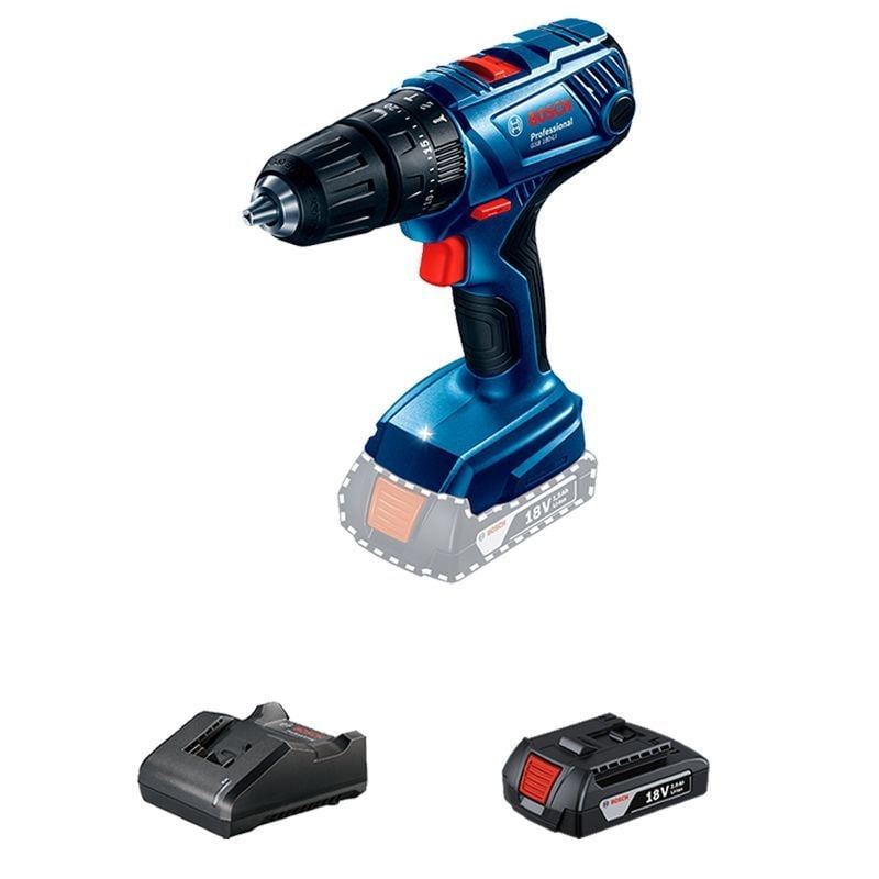 Bosch - Taladro Percutor Inalámbrico 18V Gsb180 + 1 Bateria