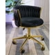 thumbnail image 2 of Silla Escritorio Giratoria Queen Base Dorada - Negro, 2 of 5